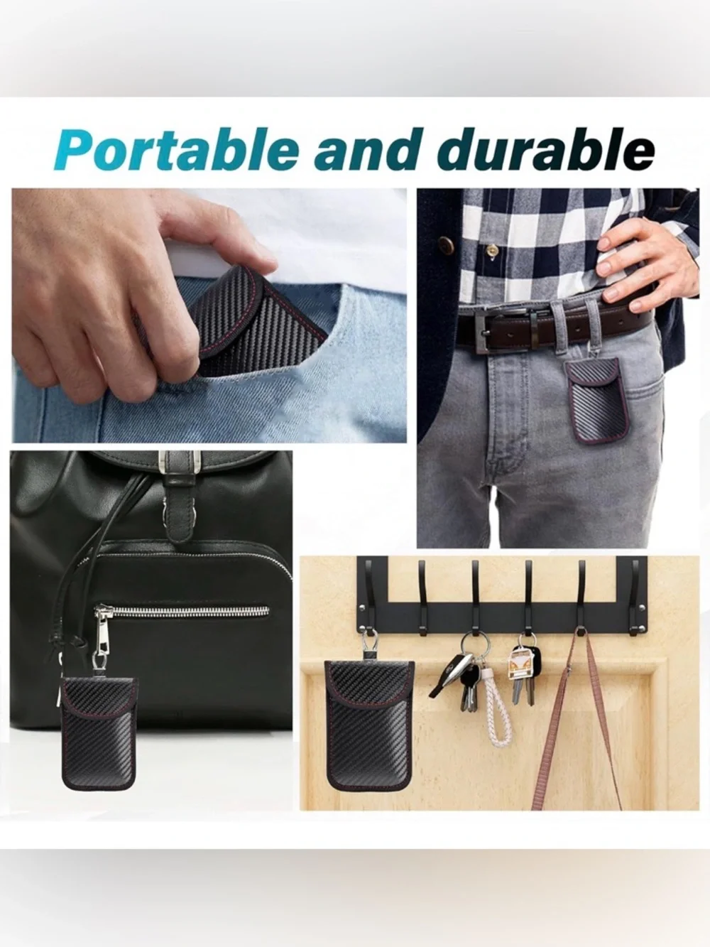 🔐🚗 RFID Signal Blocking Key Fob Pouch – Anti-Theft Protection! 🛡️📱